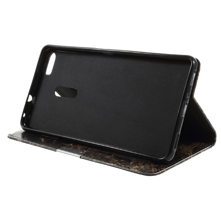 Marble Grain Leather Wallet Phone Case for Asus Zenfone 3 Ultra ZU680KL - Black-4
