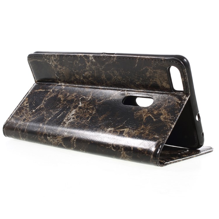 Marble Grain Leather Wallet Phone Case for Asus Zenfone 3 Ultra ZU680KL - Black-5