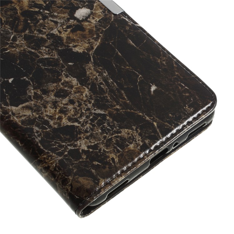Marble Grain Leather Wallet Phone Case for Asus Zenfone 3 Ultra ZU680KL - Black-7