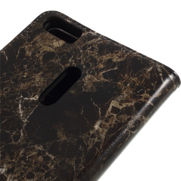 Marble Grain Leather Wallet Phone Case for Asus Zenfone 3 Ultra ZU680KL - Black-8