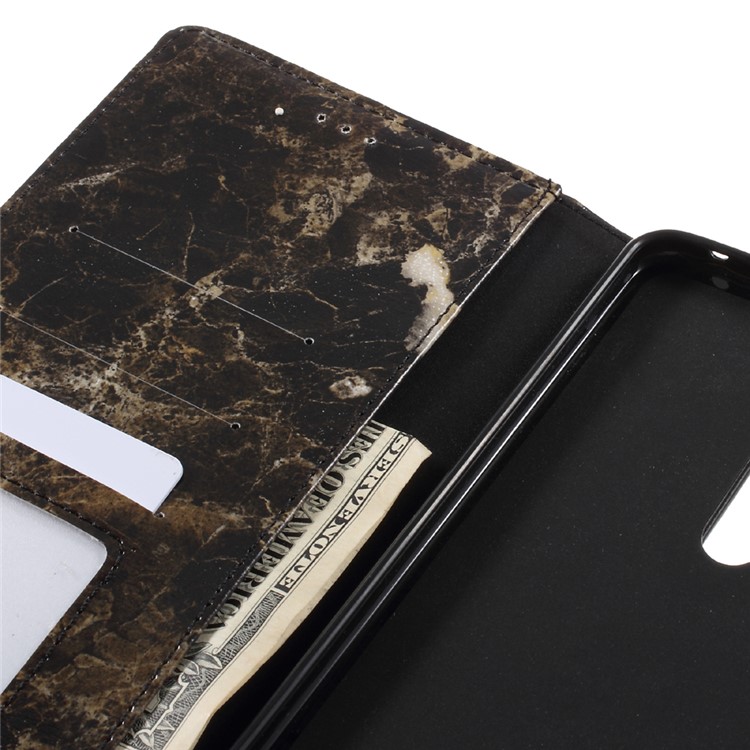 Marble Grain Leather Wallet Phone Case for Asus Zenfone 3 Ultra ZU680KL - Black-9