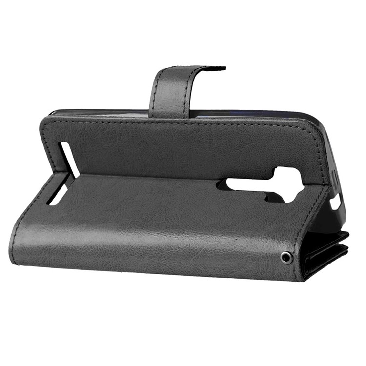 For Asus Zenfone 2 Laser ZE500KG ZE500KL 5.0-inch 9 Card Slots Wallet Crazy Horse Leather Stand Case - Black-4