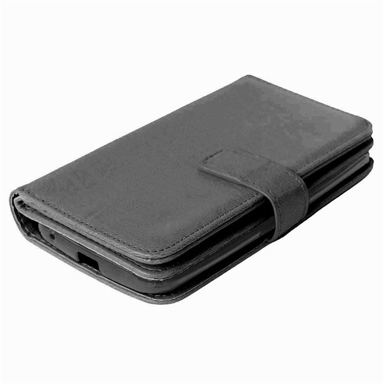 For Asus Zenfone 2 Laser ZE500KG ZE500KL 5.0-inch 9 Card Slots Wallet Crazy Horse Leather Stand Case - Black-8