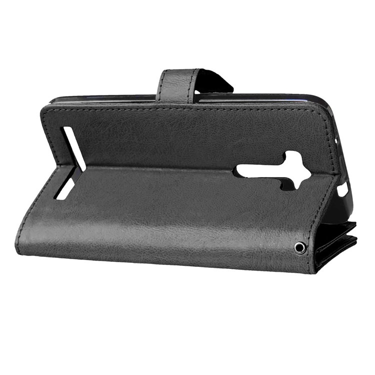 9 Card Slots Wallet Crazy Horse Leather Case for Asus Zenfone 2 Laser ZE550KL - Black-4