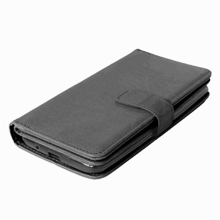 9 Card Slots Wallet Crazy Horse Leather Case for Asus Zenfone 2 Laser ZE550KL - Black-8