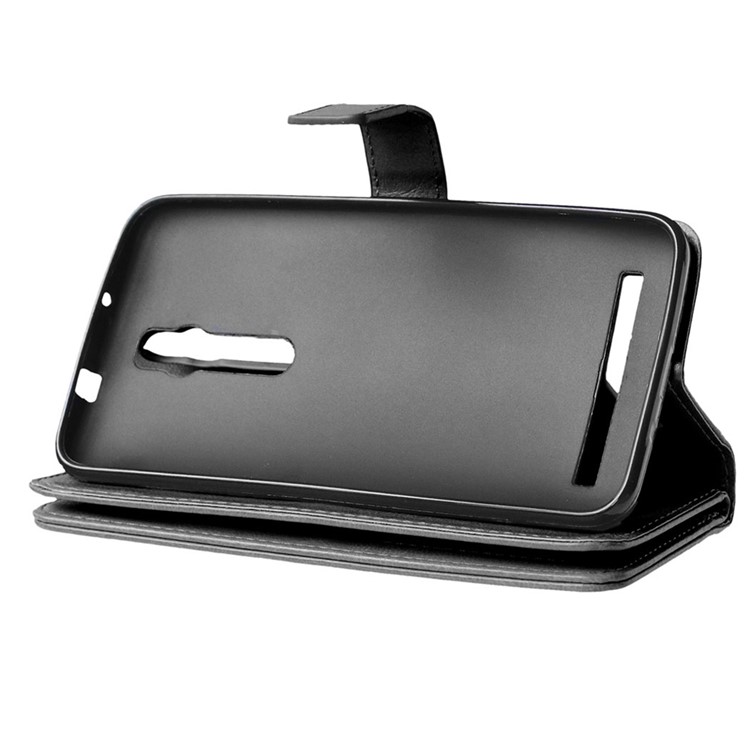 9 ID/Credit Card Slots Crazy Horse Leather Case for Asus Zenfone 2 ZE550ML ZE551ML - Black-6