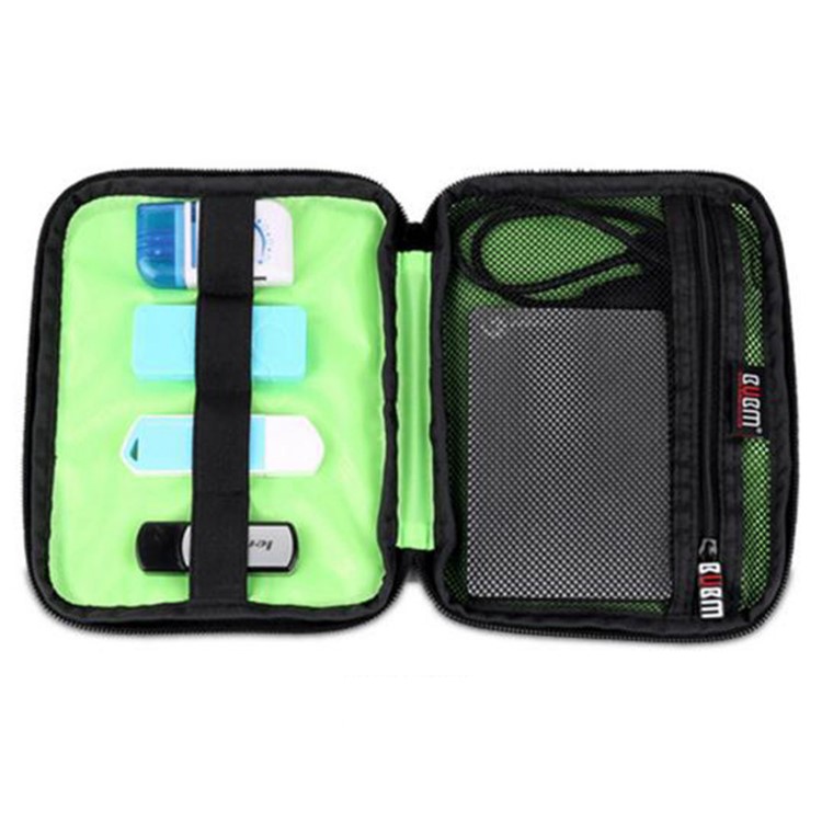 BUBM Multi-function Carrying Bag for Hard Disk/U Disk/Headphone/Cable/Charger - L Size / Black-2
