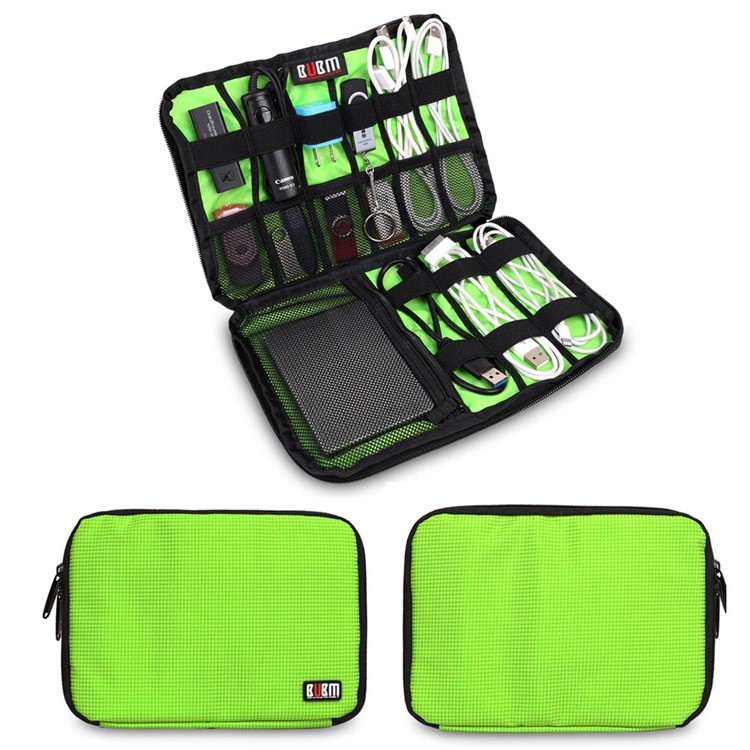 BUBM Multi-function Carrying Bag for Hard Disk/U Disk/Headphone/Cable/Charger - L Size / Black-6