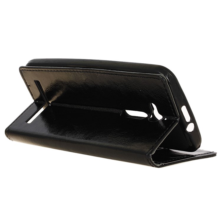 Crazy Horse Wallet Leather Stand Case for Asus Zenfone Go ZB500KL - Black-5