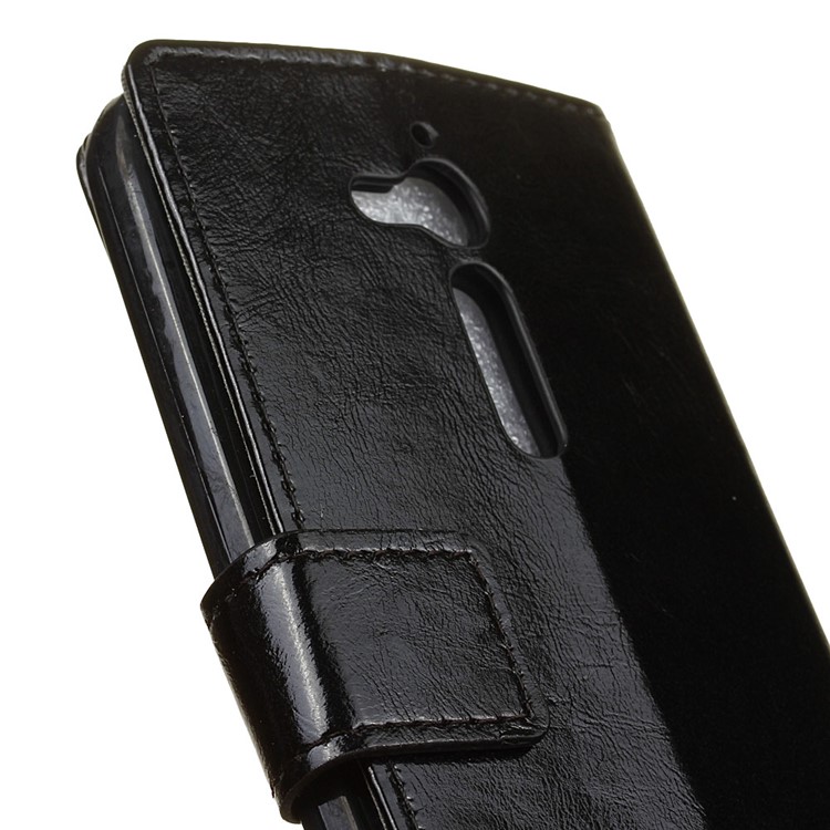 Crazy Horse Wallet Leather Stand Case for Asus Zenfone Go ZB500KL - Black-7