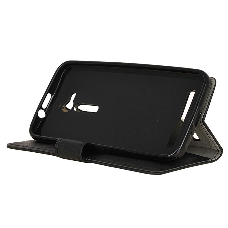 Wallet Stand Leather Cell Phone Case for Asus Zenfone Go ZB500KL - Black-4