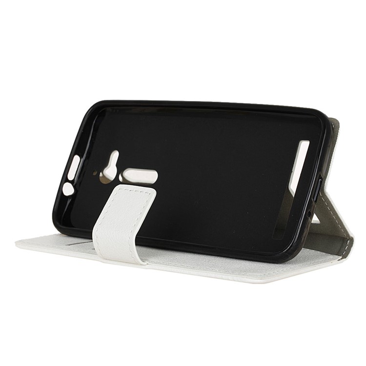 Wallet Stand Leather Mobile Phone Cover for Asus Zenfone Go ZB500KL - White-4