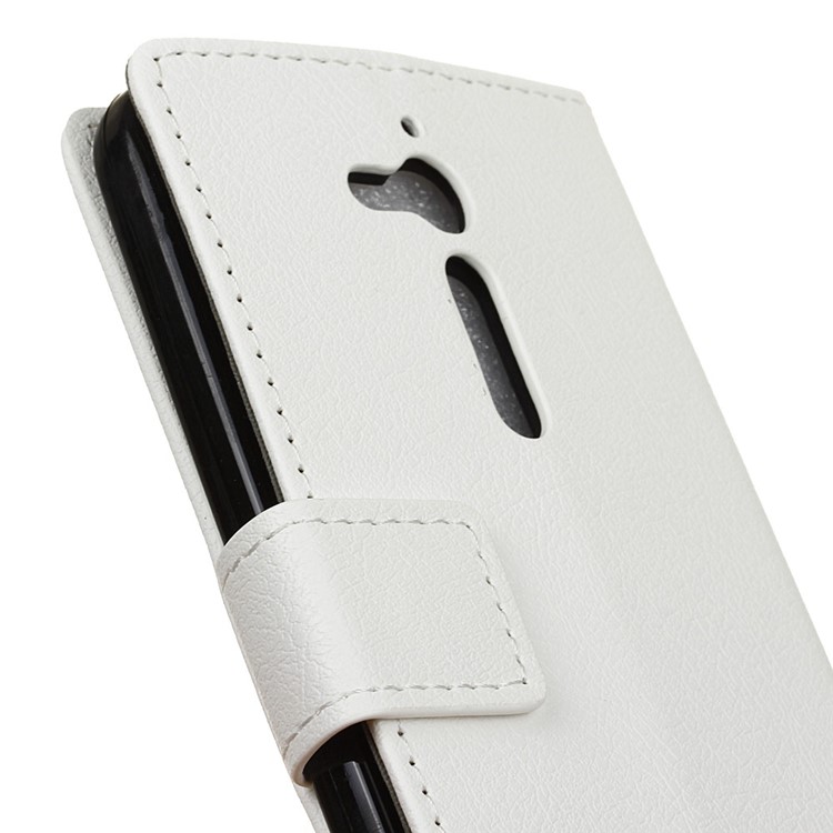 Wallet Stand Leather Mobile Phone Cover for Asus Zenfone Go ZB500KL - White-7
