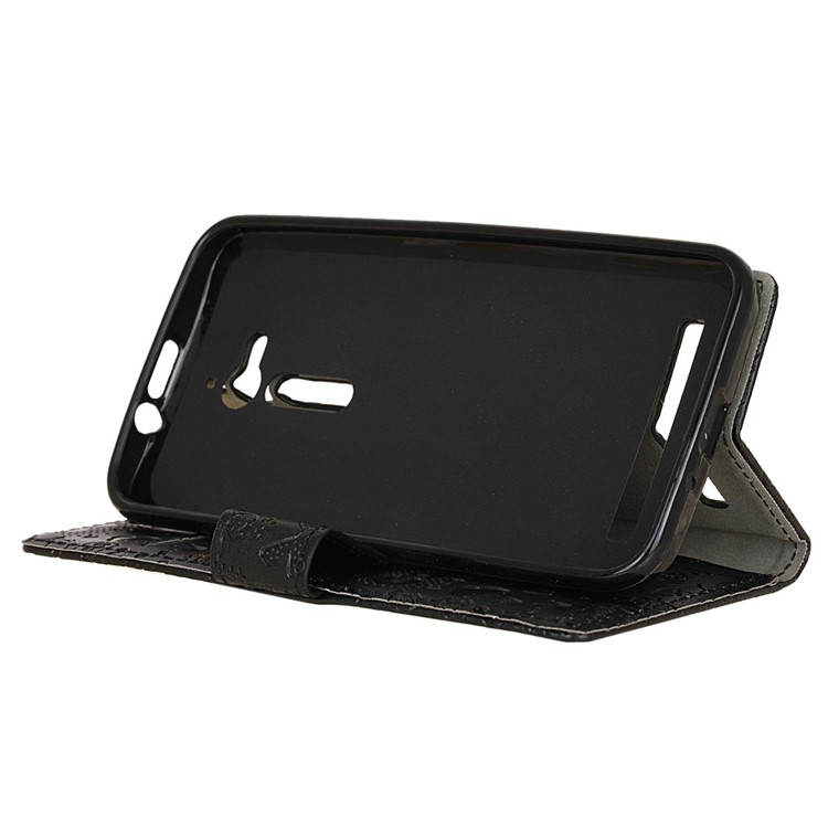 Cartoon Graffiti Leather Wallet Stand Mobile Case for Asus Zenfone Go ZB500KL - Black-4