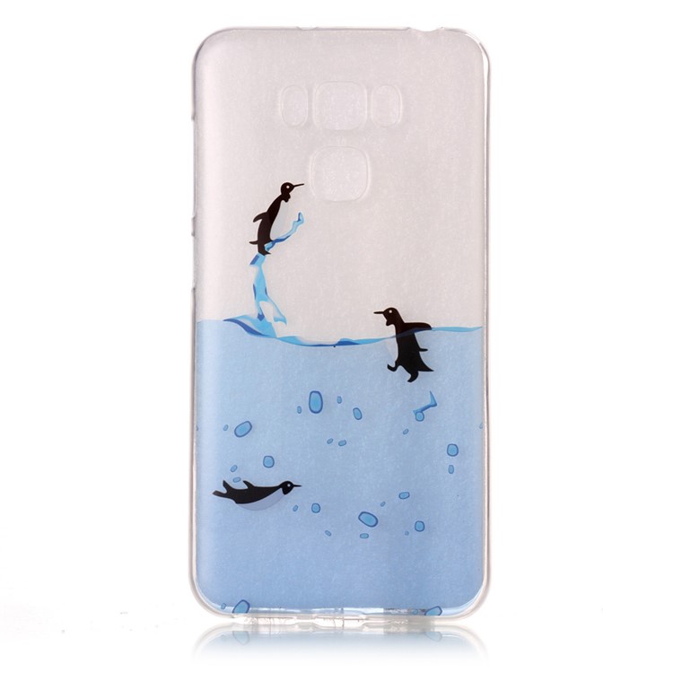 Pattern Printing IMD TPU Case for Asus Zenfone 3 Max ZC553KL - Adorable Penguin-1
