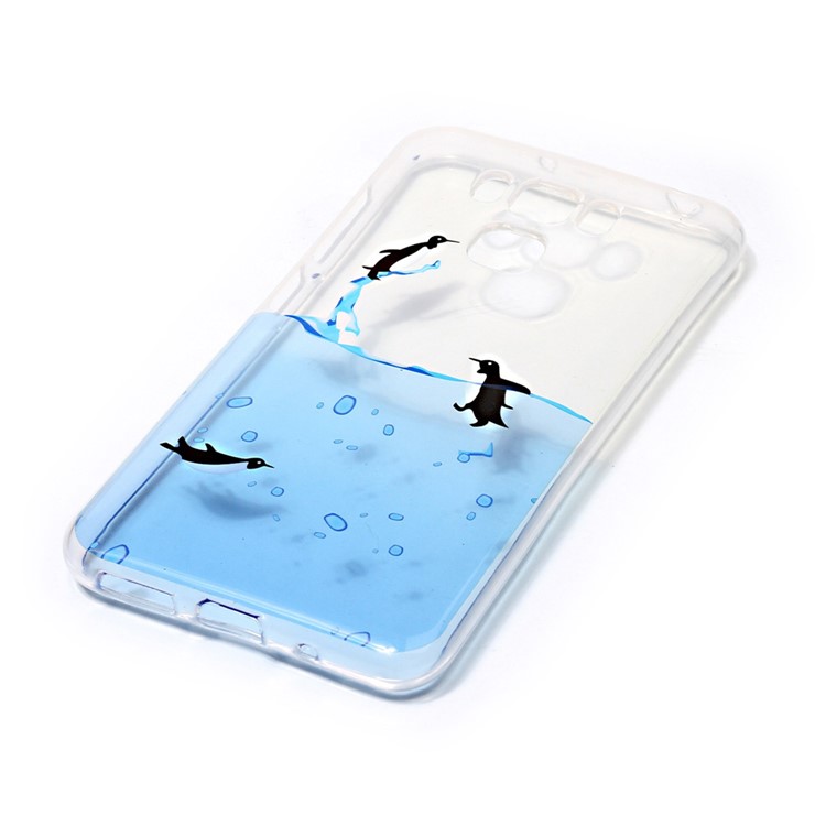 Pattern Printing IMD TPU Case for Asus Zenfone 3 Max ZC553KL - Adorable Penguin-2