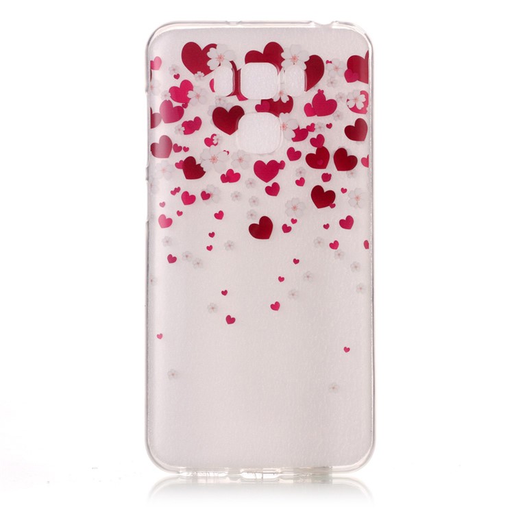 Pattern Printing IMD TPU Cover Case for Asus Zenfone 3 Max ZC553KL - Hearts Pattern-1