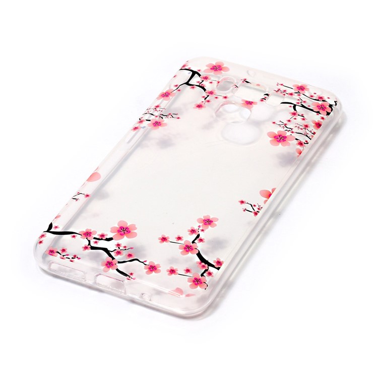 Pattern Printing IMD TPU Gel Case for Asus Zenfone 3 Max ZC553KL - Plum Blossom-2
