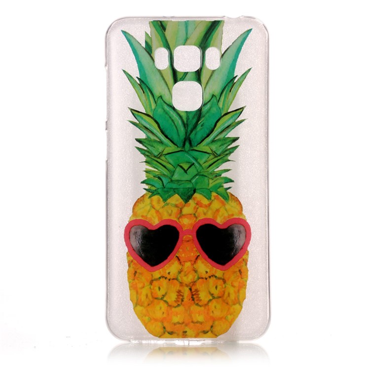 Pattern Printing IMD TPU Mobile Phone Case for Asus Zenfone 3 Max ZC553KL - Pineapple Pattern-1