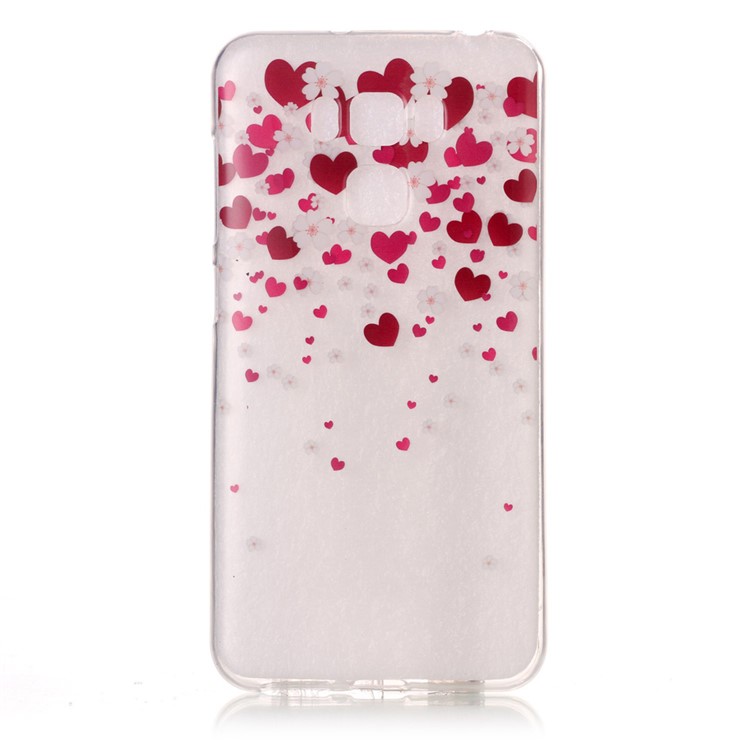 Pattern Printing IMD TPU Cover Shell for Asus Zenfone 3 Max ZC553KL - Hearts Pattern-1