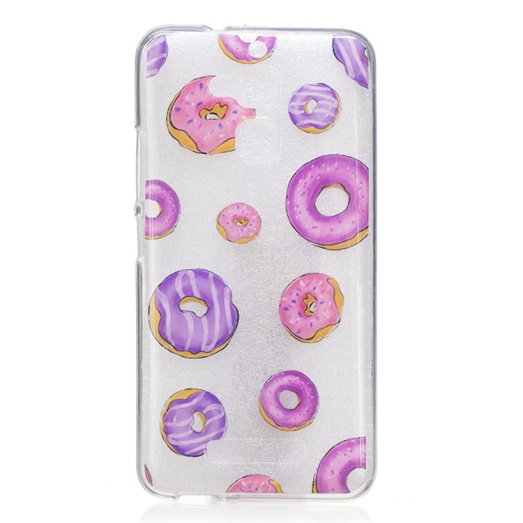 IMD Pattern TPU Clear Cell Phone Case for Asus Zenfone 3 Max ZC520TL - Doughnuts-1