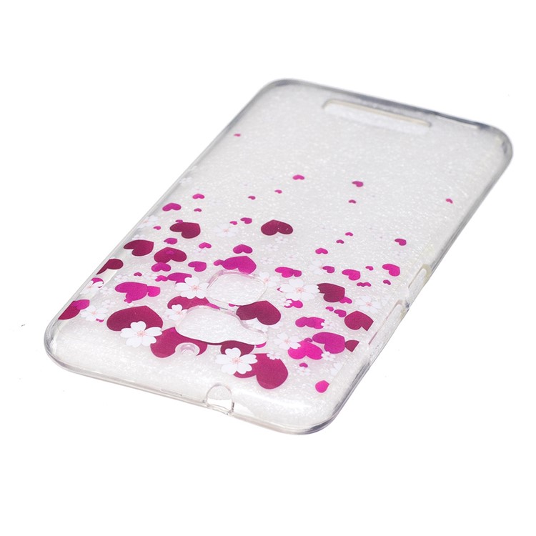Clear TPU IMD Patterned Skin Cover for Asus Zenfone 3 Max ZC520TL - Hearts and Flowers-3