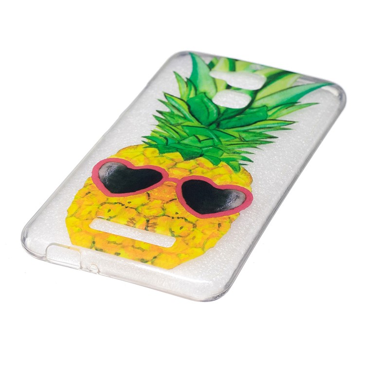 IMD Printing Pattern TPU Case for Asus Zenfone 3 Max ZC520TL - Heart Sunglasses Pineapple-2