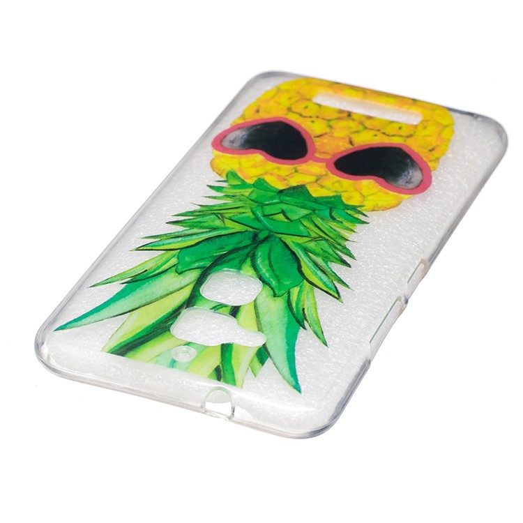IMD Printing Pattern TPU Case for Asus Zenfone 3 Max ZC520TL - Heart Sunglasses Pineapple-3