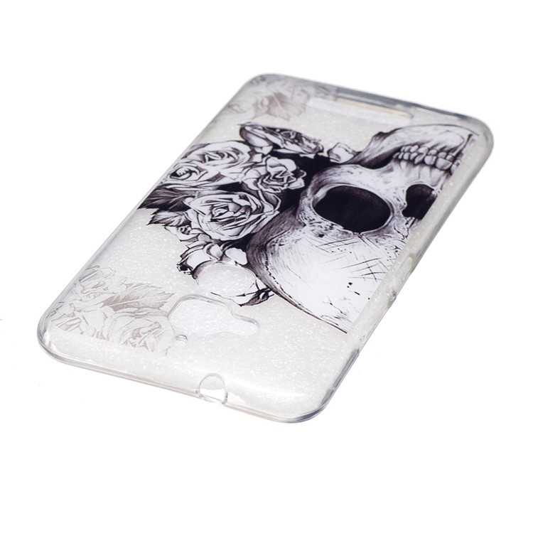 Pattern Printing IMD TPU Case Skin for Asus Zenfone 3 Max ZC520TL - Skull with Roses-3