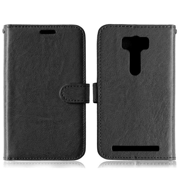 Multi-slot Leather Folio Stand Phone Case for Asus Zenfone 2 Laser ZE500KG ZE500KL 5.0-inch - Black-2