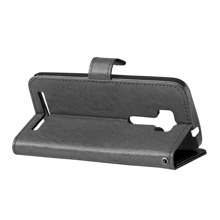 Multi-slot Leather Folio Stand Phone Case for Asus Zenfone 2 Laser ZE500KG ZE500KL 5.0-inch - Black-6
