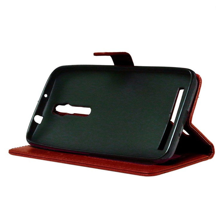 Anti-scratch Leather Wallet Phone Stand Accessory for Asus Zenfone 2 ZE550ML ZE551ML - Brown-5
