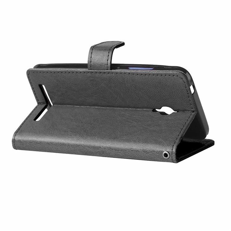 Crazy Horse Leather Wallet Case for Asus Zenfone Go ZC500TG - Black-6