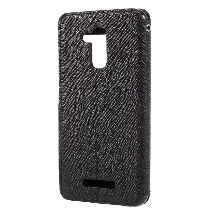 ROAR KOREA View Window Leather Flip Case for Asus Zenfone 3 Max ZC520TL - Black-2