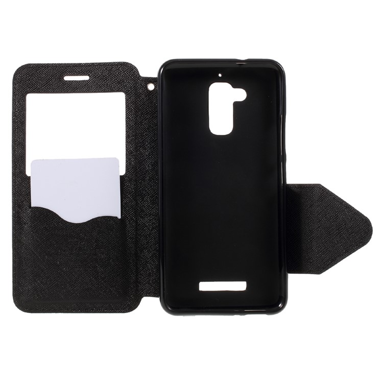 ROAR KOREA View Window Leather Flip Case for Asus Zenfone 3 Max ZC520TL - Black-6
