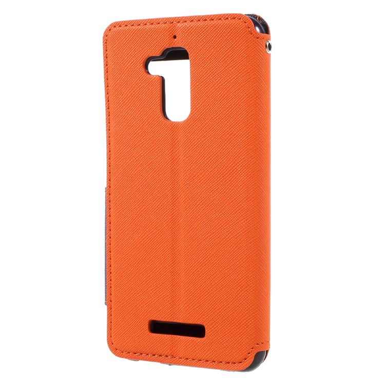 ROAR KOREA Leather Card Slot Mobile Cover with View Window for Asus Zenfone 3 Max ZC520TL - Orange-3