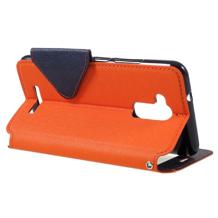ROAR KOREA Leather Card Slot Mobile Cover with View Window for Asus Zenfone 3 Max ZC520TL - Orange-5