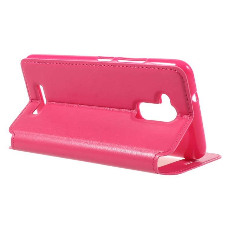 ROAR KOREA View Window Leather Stand Case with Card Holder for Asus Zenfone 3 Max ZC520TL - Rose-5