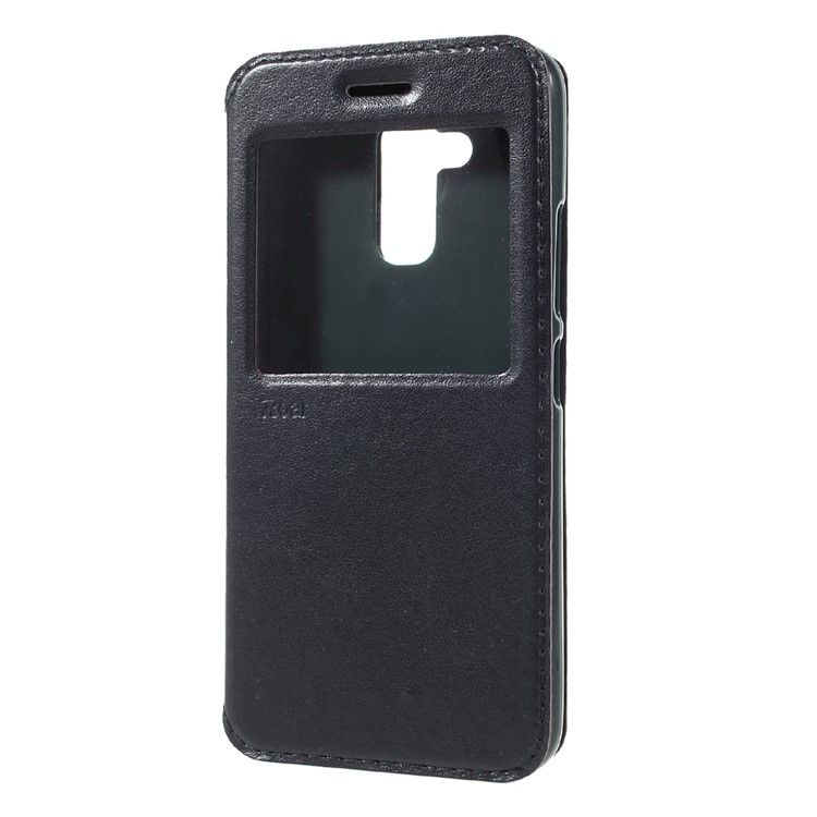 ROAR KOREA Card Holder Leather View Phone Cover for Asus Zenfone 3 Max ZC520TL - Dark Blue-1