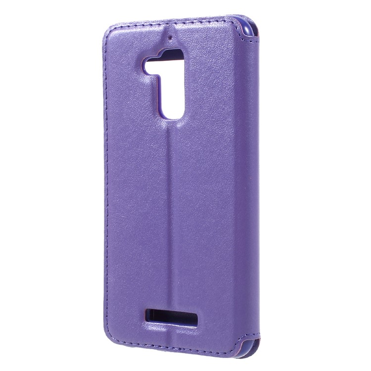 ROAR KOREA Card Slot Leather View Window Folio Case for Asus Zenfone 3 Max ZC520TL - Purple-3