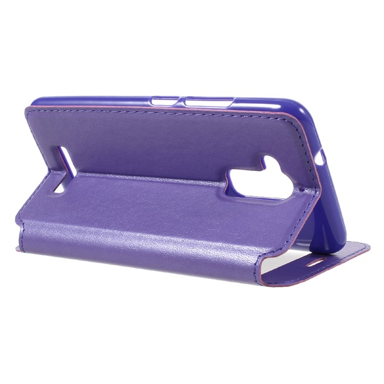 ROAR KOREA Card Slot Leather View Window Folio Case for Asus Zenfone 3 Max ZC520TL - Purple-5