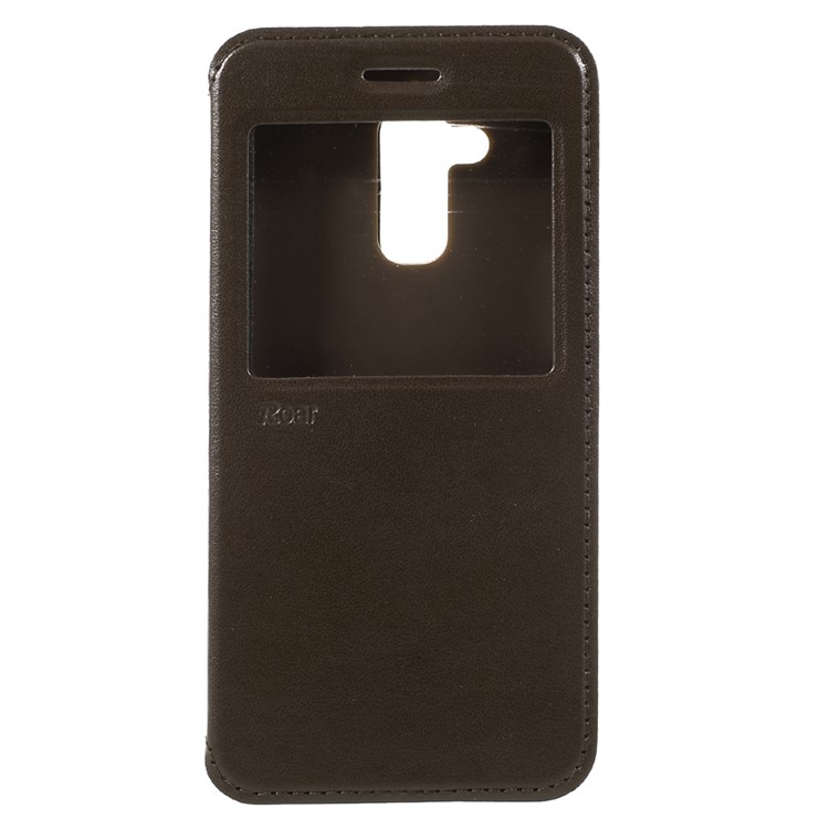 ROAR KOREA PU Leather View Auto-absorbed Mobile Casing for Asus Zenfone 3 Max ZC520TL - Brown-1