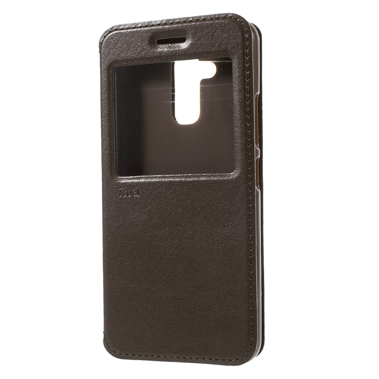 ROAR KOREA PU Leather View Auto-absorbed Mobile Casing for Asus Zenfone 3 Max ZC520TL - Brown-2
