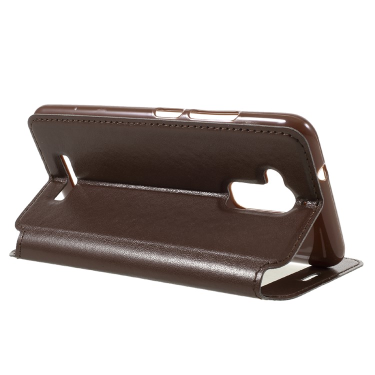 ROAR KOREA PU Leather View Auto-absorbed Mobile Casing for Asus Zenfone 3 Max ZC520TL - Brown-5