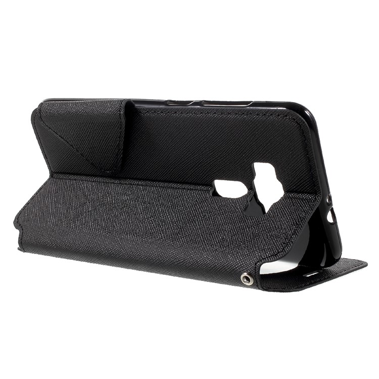 ROAR KOREA Diary View Leather Stand Phone Shell for Asus Zenfone 3 ZE552KL - Black-4