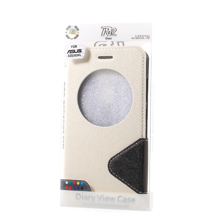 ROAR KOREA Diary View Leather Stand Cover for Asus Zenfone 3 ZE552KL - White-8