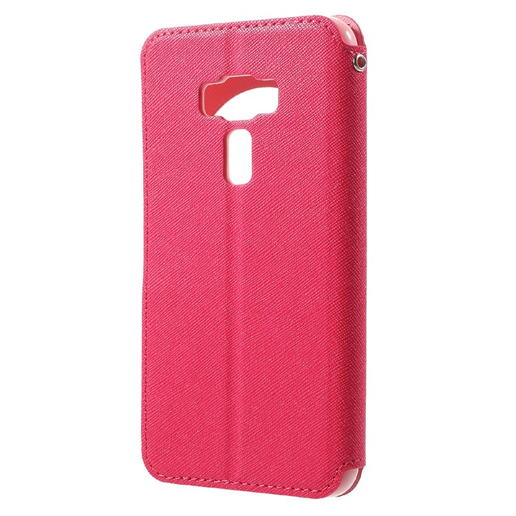 ROAR KOREA Diary View Leather Card Holder Mobile Cover for Asus Zenfone 3 ZE552KL - Rose-3