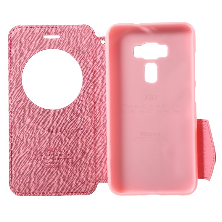 ROAR KOREA Diary View Leather Card Holder Mobile Cover for Asus Zenfone 3 ZE552KL - Rose-5