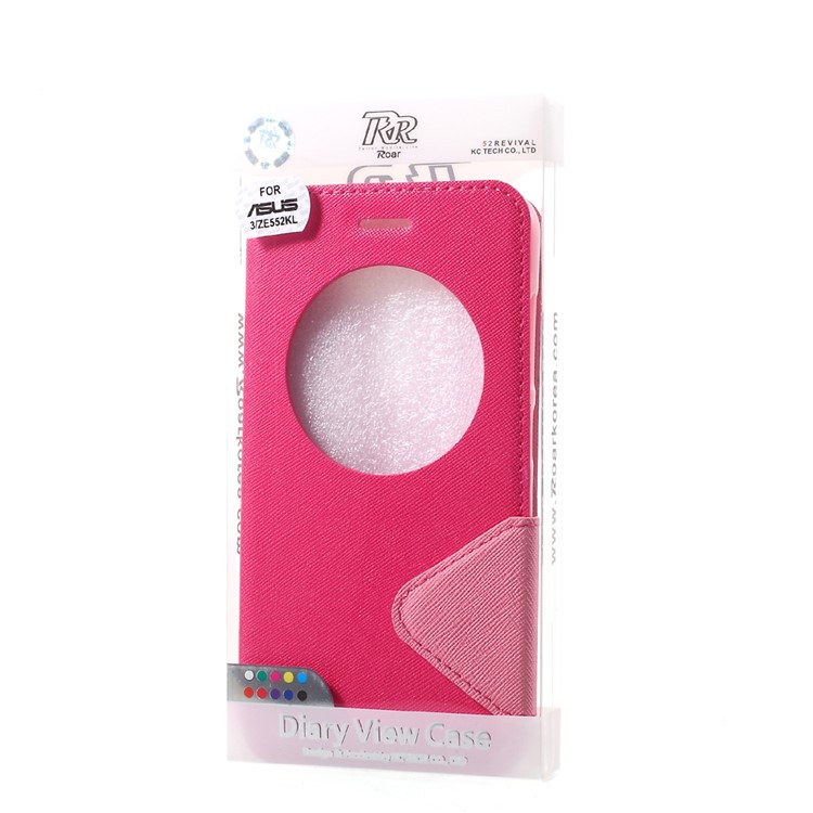 ROAR KOREA Diary View Leather Card Holder Mobile Cover for Asus Zenfone 3 ZE552KL - Rose-7