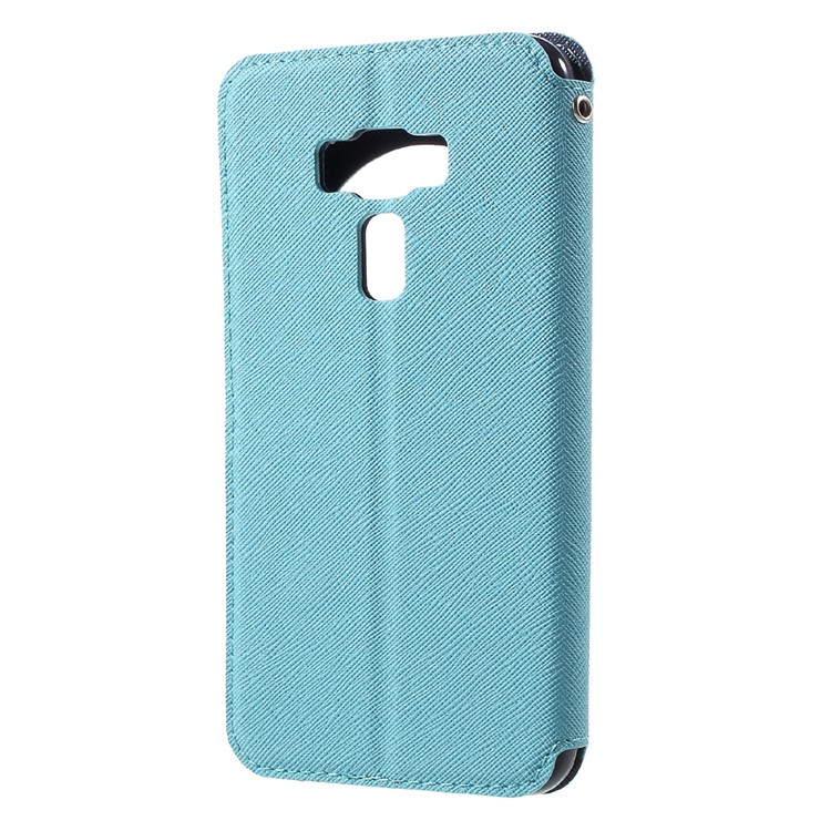 ROAR KOREA Diary View Leather Mobile Flip Case for Asus Zenfone 3 ZE552KL - Baby Blue-3